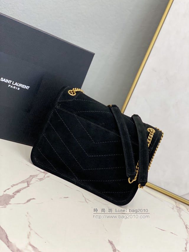 YSL爆款女士包包 聖羅蘭經典款MONOGRAM翻蓋麂皮手袋 YSL肩背斜挎包 533037  jjh1072